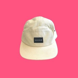 Nixon 5 Panel Hat - Cream OS NWOT